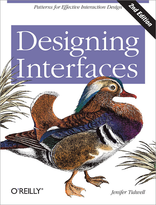 couverture de Designing Interfaces, deuxième édition, Jenifer Tidwell, éditions O'Reilly, 2010.