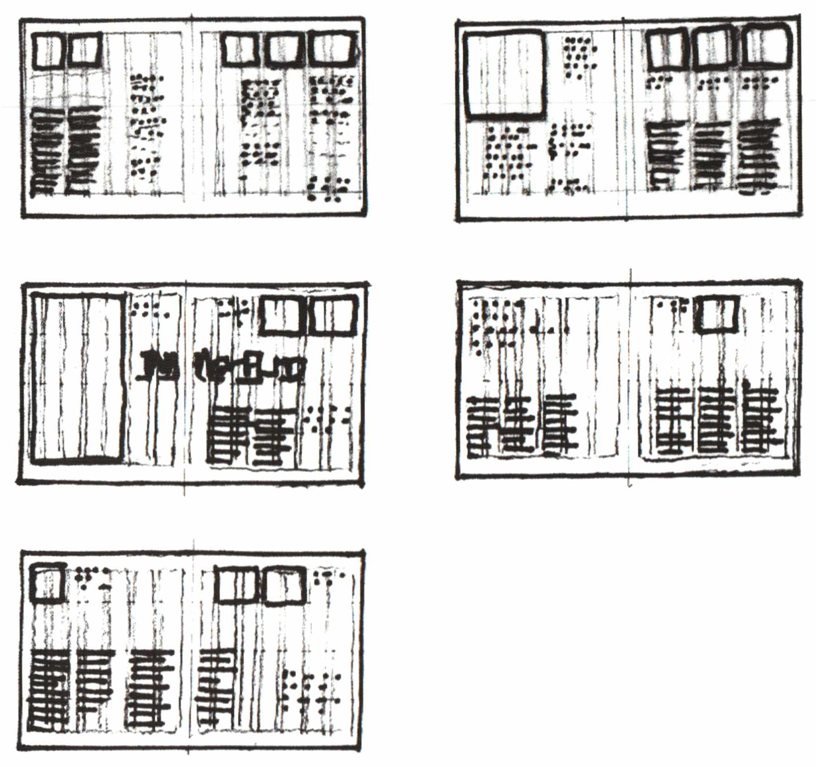croquis de mises en page
